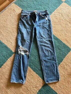 Paige Noelle Distressed Straight-Leg Jeans
